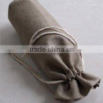 Eco friendly linen drawstring packing bags for flower seeds