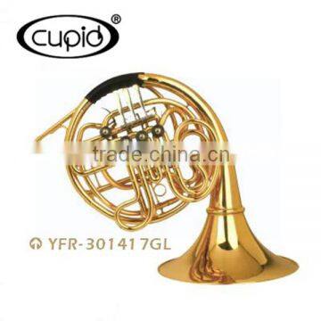 YFR-301417 High quality yellow brass gold lacquer French horn