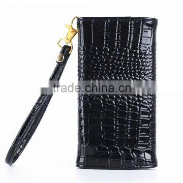 Hot sale new fashion alligator deisgn wallet leather cover case for iphone 5se