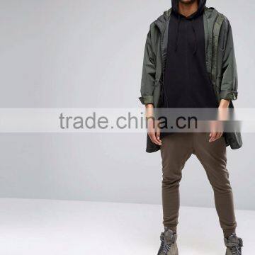 Daijun OEM 100% Cotton Latest Design Plain Men Black Hoodis Singlet photo-4