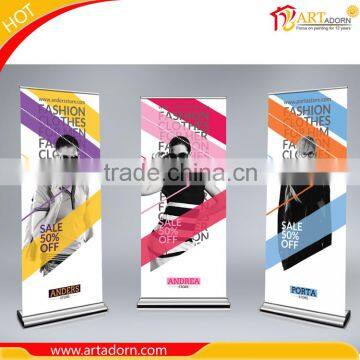 Free Design Good Quality Roll Up Banner Size Roll Up Horizontal Banner Stand