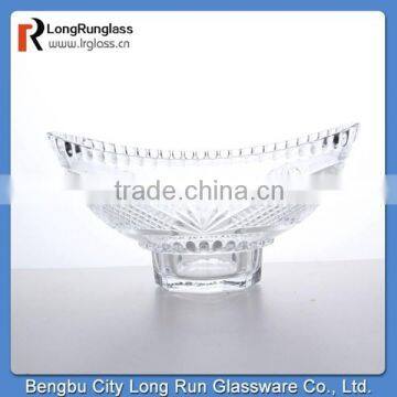 longrun hot new products for 2015 632g high white glass material glass fruit plate,paty use plate carving plate wholesale price