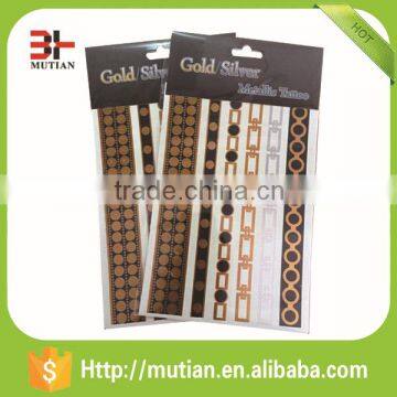 Metallic Temporary Tattoo Sticker,Gold Tattoo Sticker