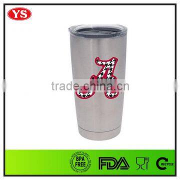 20oz Custom Logo Double Walled Stainless Steel Vacuum Tumbler With Lid