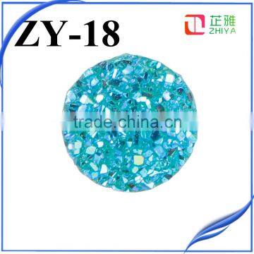 2016 Fashion Agate Geode Slice Pendant Big Round 12mm Silver Agate Druzy Tianium Druzy Cabochon photo-5