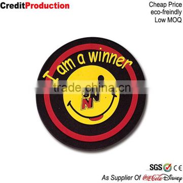 Wholesale custom cheap i am a winner soft pvc plastic pin badge for promotion