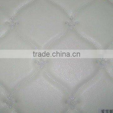 White Decoration PU Leather for wardrobe door and wall