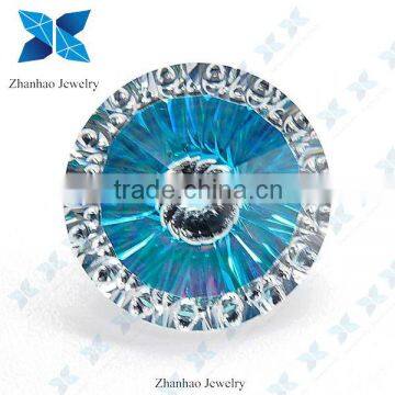 High quality raw cubic zirconia stud earrings 12mm