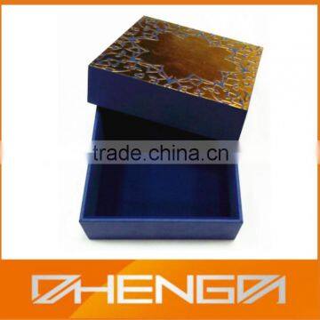 Hot!!! Factory Made Shining Leather Covering Customized Products Packaging Paper Gift Box(ZDC14-010)