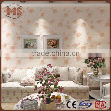 Long time use 3d non woven wallpapers small flower design non woven wallpaper for livingroom