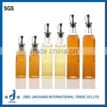 500ml glass sunflower oil bottle with cap dispenser