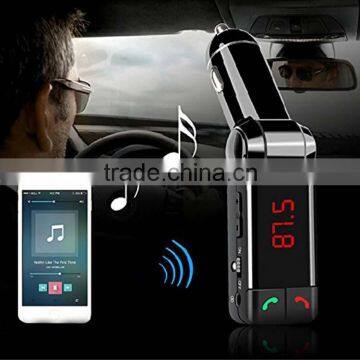Factory Supply, 2015 Product Multi-Function Bluetooth Enabled Car Kit Fm Transmitter With LED Display Line-in and Dual USB Port photo-4