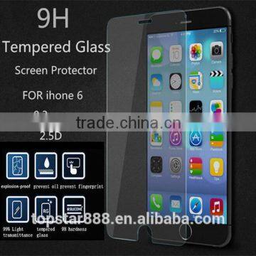 Mobile phone accessories factory in china tempered glass screen protector for iphone 6 plus tempered glass for iphone