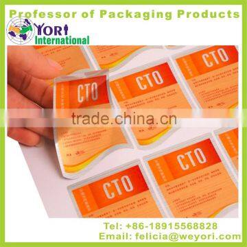 YORI Printing Label Pvc Sticker Adhesive Sticker Label Paper photo-2