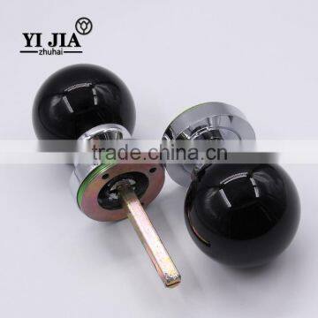 Polished Chrome Finish Black Enamel Door Set Glass Door Knobs photo-3