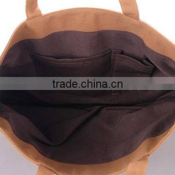 China Supplier Newest Design Useful Waterproof Canvas Foldable Women Shopping Bag for Small Qty photo-3