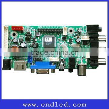 LED/LCD TV board,support TFT 14''-32'' screen.USB(picture and music)