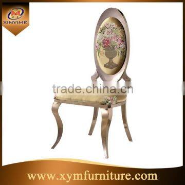 Titanium Gold Color Price Steel Chair Modern Stainless Steel Wholesale Banquet Chairs