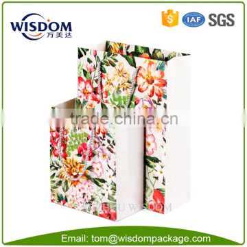 custom printed flower paper bags women