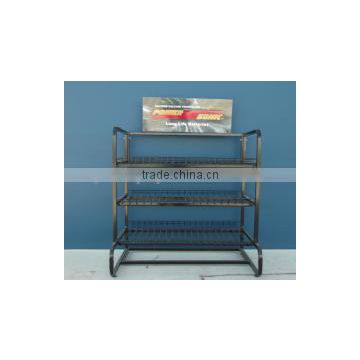 power stand for heavy engine oil/metal standing display shelf/engine oil display rack