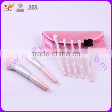 Pink Gift Makeup Brush set 7pcs in pouch,OEM available