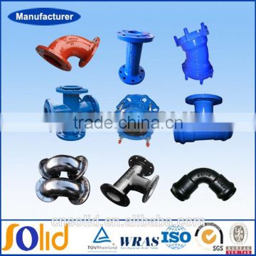 ISO2531 ductile cast iron drain pipe fittings for pvc pipe