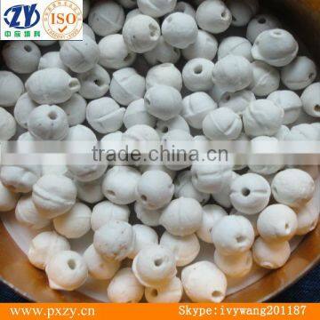 perforated ceramic balls,22-90% alumina inert ceramic balls, grinding medium