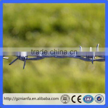 hot /electro galvanized barbed wire price per ton(Guangzhou Factory)