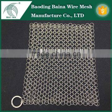 stainless steel scrubber pan scrubber chainmail scrubber