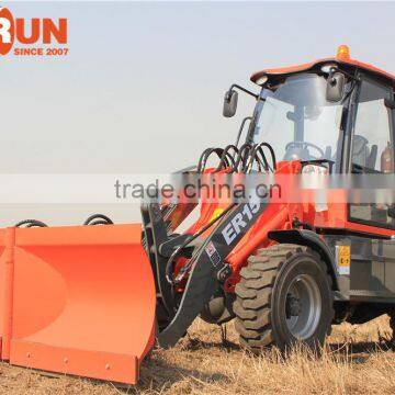1.5 Ton Everun New Condition Front Loader Type Small Wheel Loader With Snow Blower photo-2