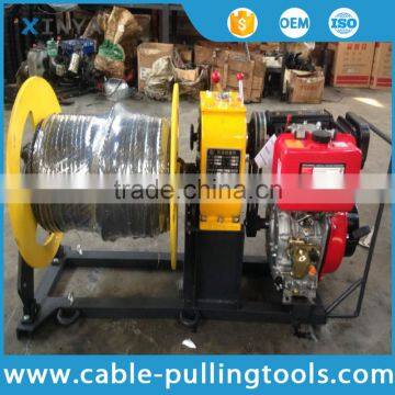 3 Ton Diesel Engine Winch With 200 Wire Rope for Cable Pulling During Tower Erection