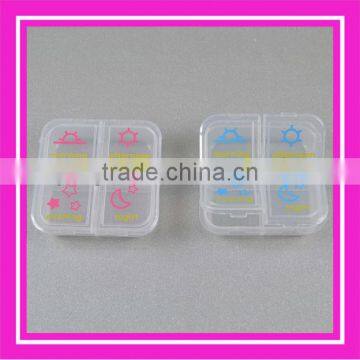 4 cases plastic pill box