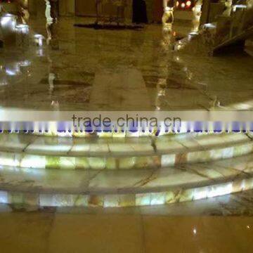 The Most Beautiful& Best Qualit BACKLIT ONYX STAIRS STEPS RISERS & BALUSTRADE photo-4