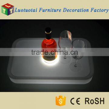 Wireless Control RGB Color Changed Battery Operated Wine Tray Stand/plastic Tray for Wine and Food photo-3