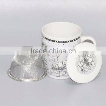 Porcelain Coffee and Tea Mug With Filter and Lid photo-6