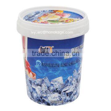 IML Logo Design PP Plastic Ice Cream Cup,Ice Cream Storage Container Quart photo-2