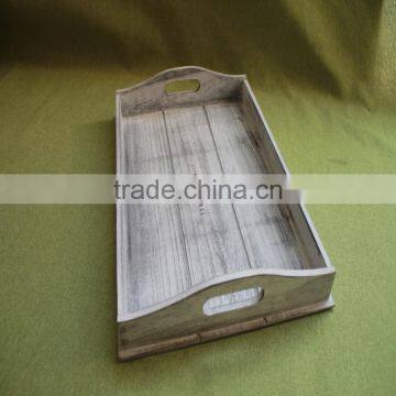 Rustic Customized Vintage Balsa Wooden Food Storage Tray With Laser Engraving Logo photo-3