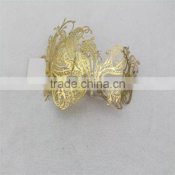 Masquerade Mask for halloween Gold Metallic Mask with diamond