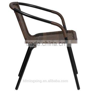 Outdoor Dark Brown Rattan Stack Chair photo-2