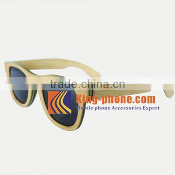 Wholesale China Colorful Frame Skateboard Wood Sunglasses photo-2