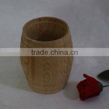 Customize Round Mouth Wooden Tea Packing Cans,coffee Beans Storage Box