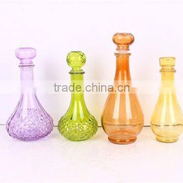 2pcs big and small glass wine bottle with spray