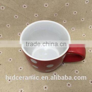 Stocked Cheap Red Ceramic Cup,Ceramic Coffee Cup , Milk Mug