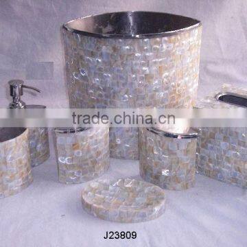 Full Mother of Pearl Mosaic on Steel Bathrooms Sets