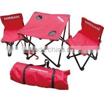 Easy carrying folding beach chair and table camping set in a pocket