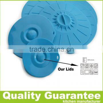 Food Grade Colorful Silicone Bowl Covers, Silicone Suction Lids for Bowl,silicone Lid /food Cover photo-3