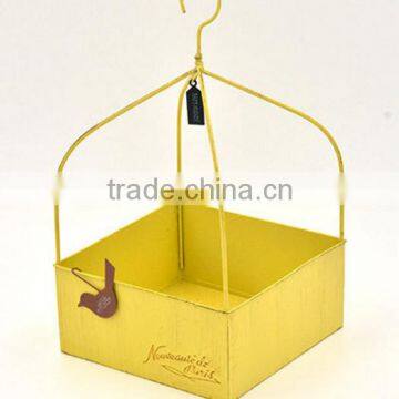 Hanging Flower Pots Large Metal Iron Bucket Flower Holder Garden/Balcony Planter photo-5