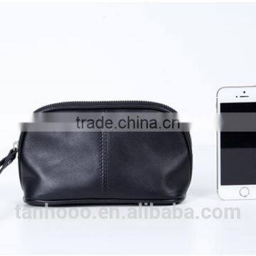 Stylish High Quality Genuine Leather Women Small Cosmetic Bag