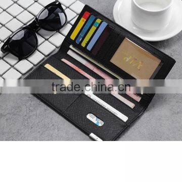 Wholesale New Men's Long Slim Wallet Card Wallet Multi Cross Pattern Wallet Purse photo-6