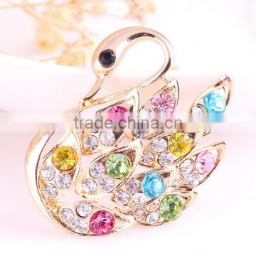 swan shape bridal crystal Pins rhinestone brooch Hijab Pins Scarf Pins Brooches